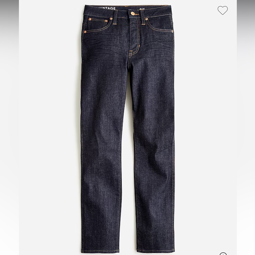 J. Crew Curvy vintage slim-straight jean in Rinse wash.  Sz 23